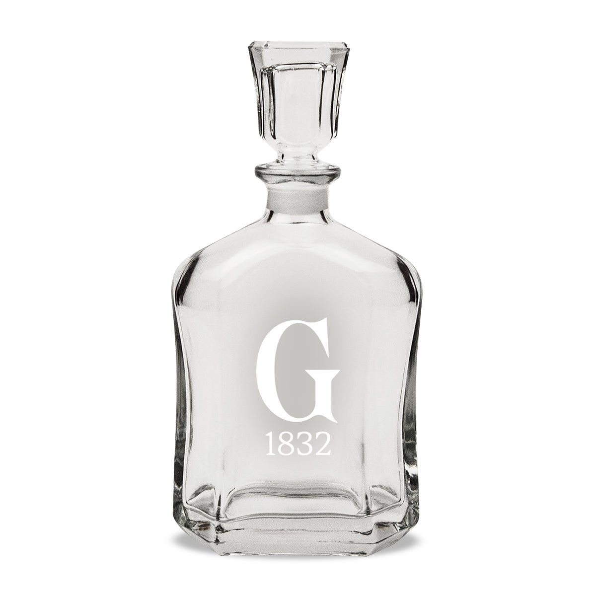 Gettysburg College "G 1832" 23.75oz Crystal Whisky Decanter