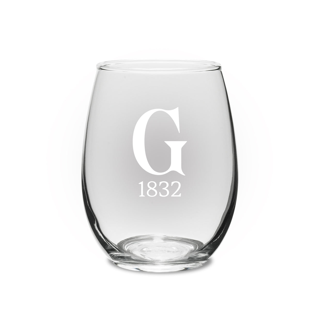 Gettysburg College "G 1832" 15oz Stemless Wine Glass
