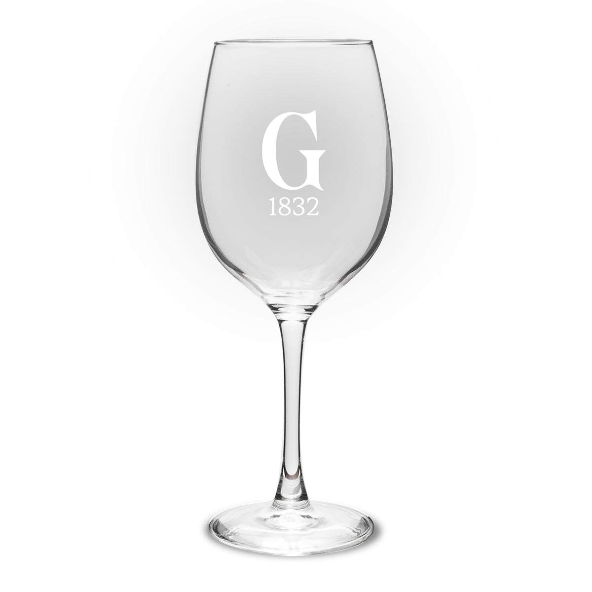 Gettysburg College "G 1832" 16oz Wine Glass