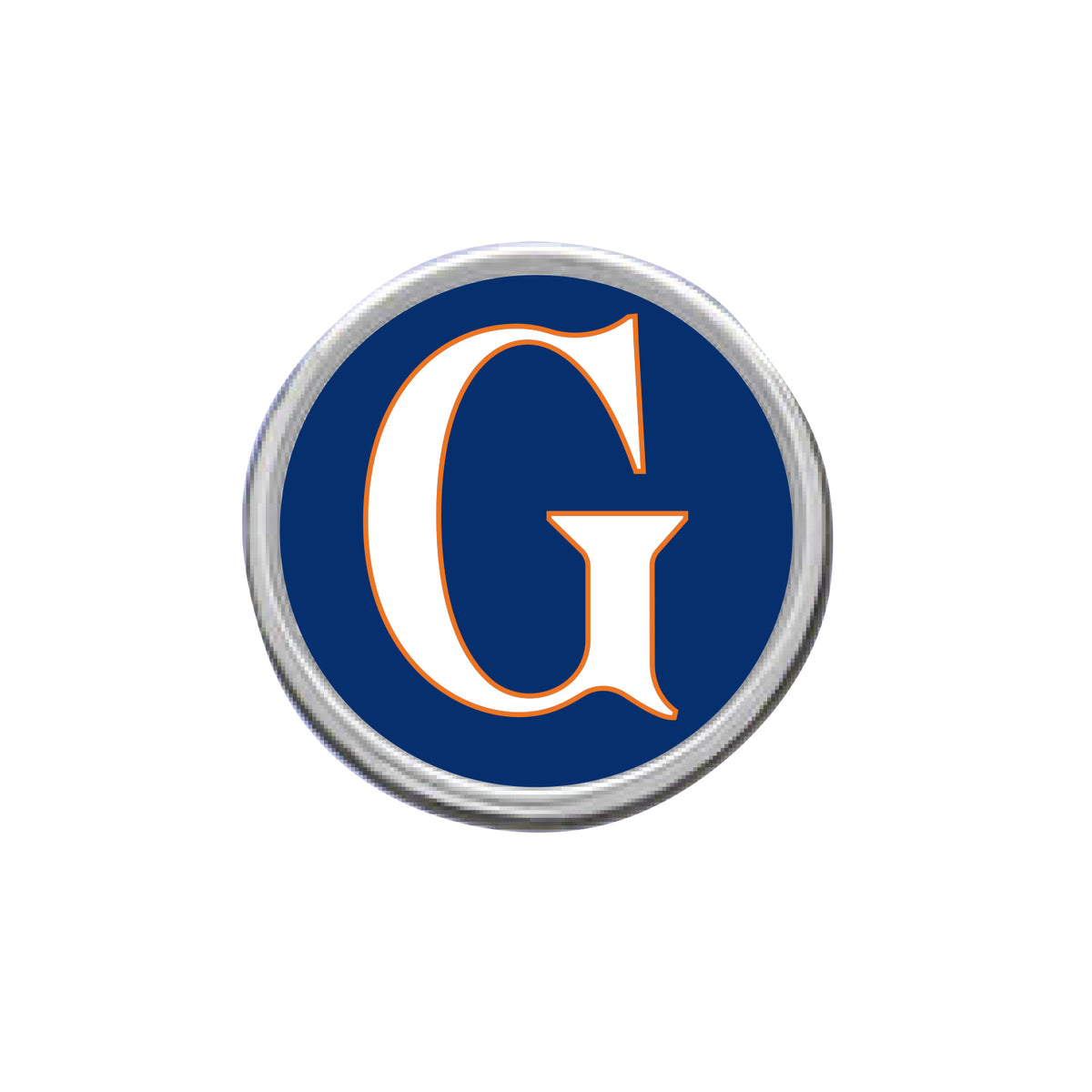 Gettysburg College G Silver Prestige Round Lapel Pin