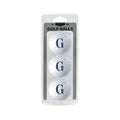 Gettysburg College 3 Pack White Golf Balls Clam Shell