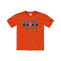 Gettysburg College Split G Orange Youth Short Sleeve Tee