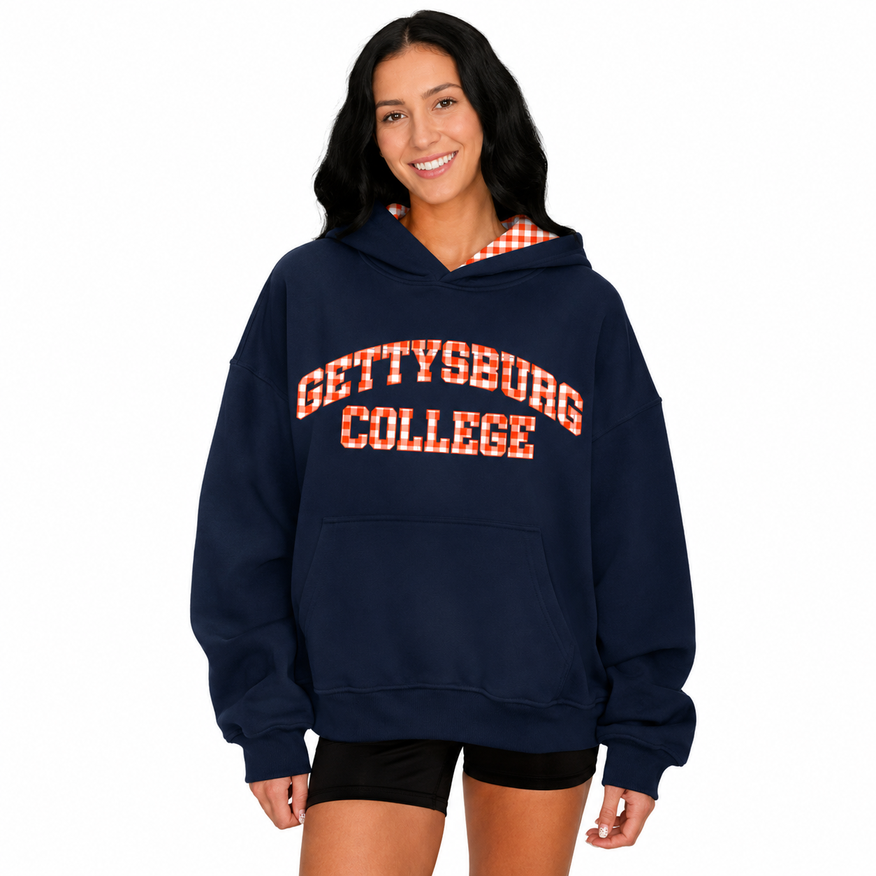 Gettysburg College Embroidered Gingham Hoodie