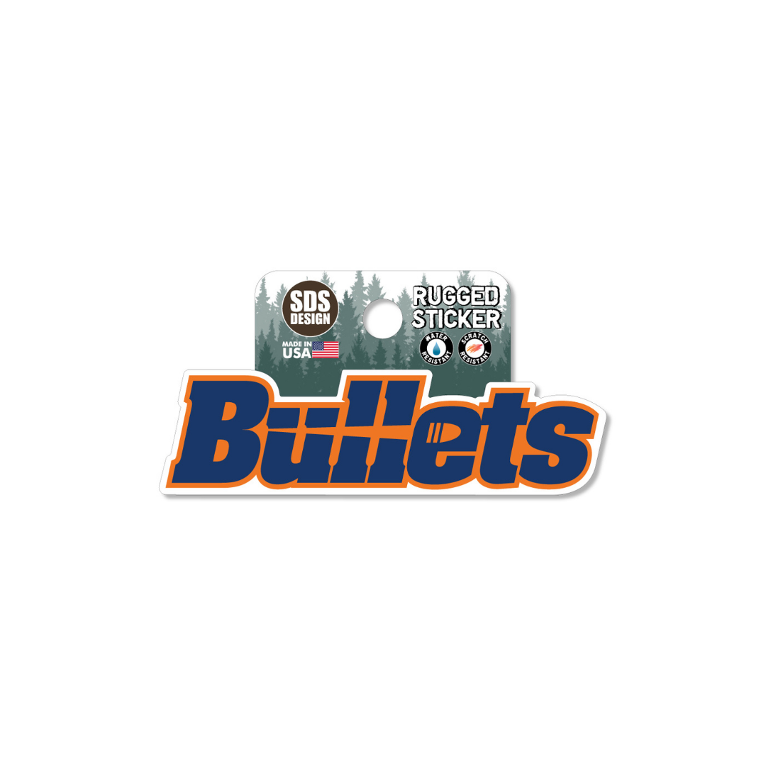 Bullets Logo 3.5" Rugged Sticker