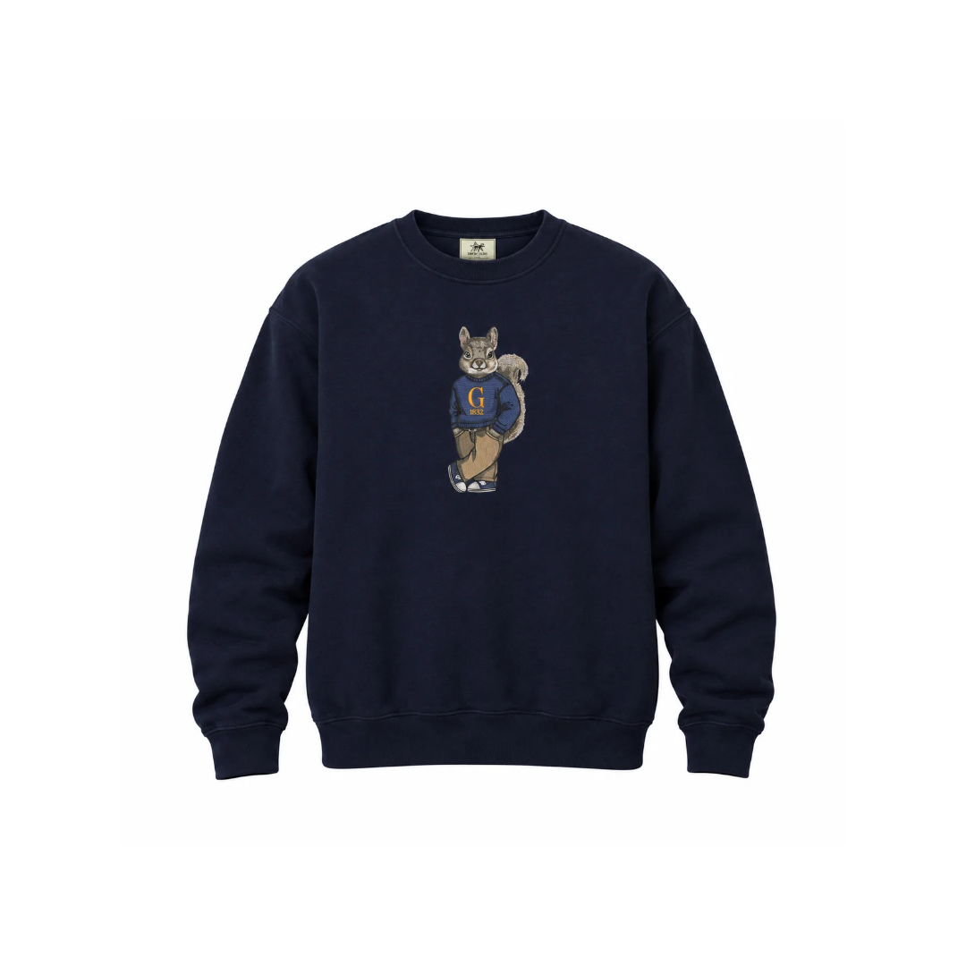 Crew Dog Gettysburg College Embroidered Squirrel Crewneck Sweatshirt