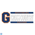 Gettysburg College Block Gettysburg Cross Country 6" x 2" Vinyl Decal