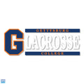 Gettysburg College Block Gettysburg Lacrosse 6" x 2" Vinyl Decal