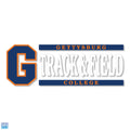Gettysburg College Block Gettysburg Track and Field 6" x 2" Vinyl Decal