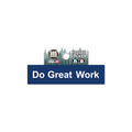 Do Great Work Blue 3.5" Rugged Sticker