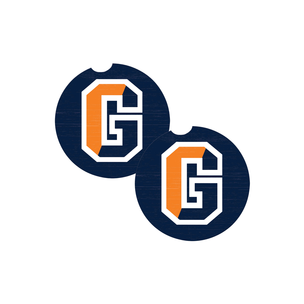 Gettysburg College Split G Car Coasters - 2 Pack