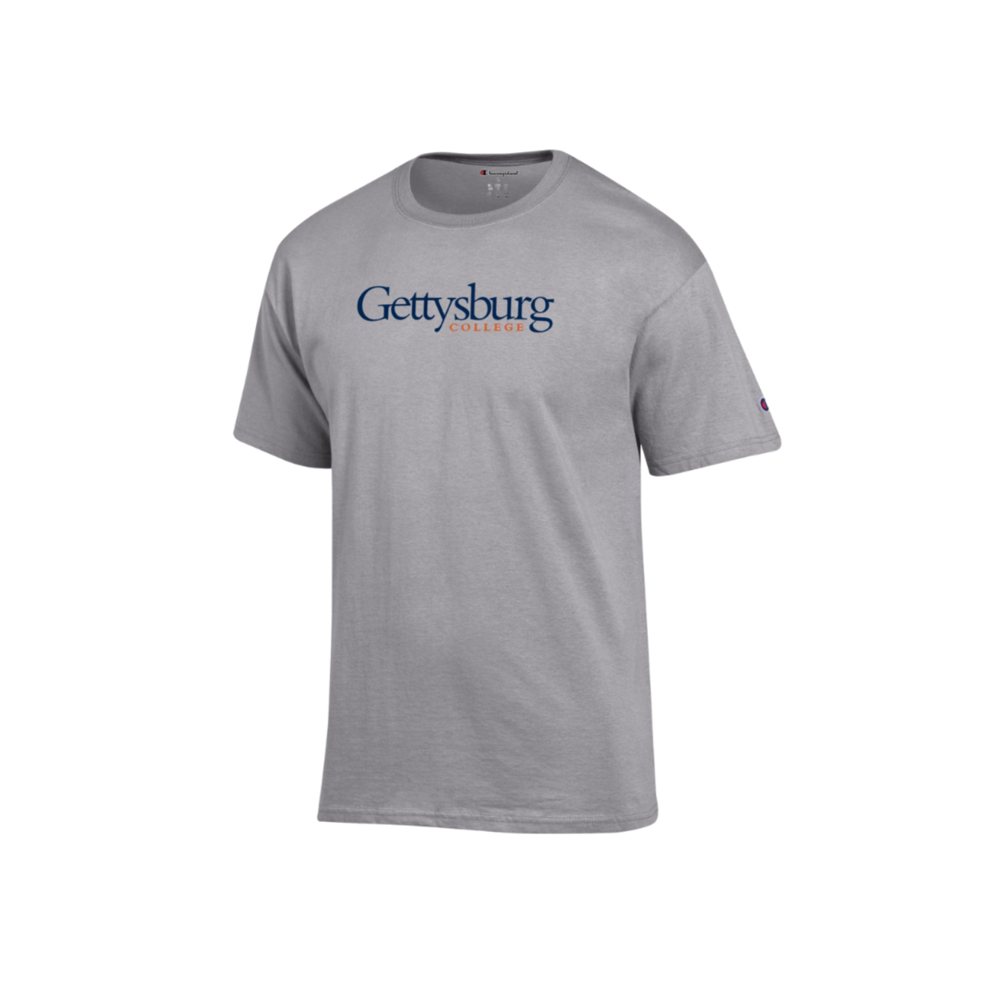 Champion Gettysburg Basics Short Sleeve Gray Tee - Gettysburg College
