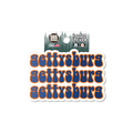 Gettysburg Bubble Text x3 3.5" Rugged Sticker