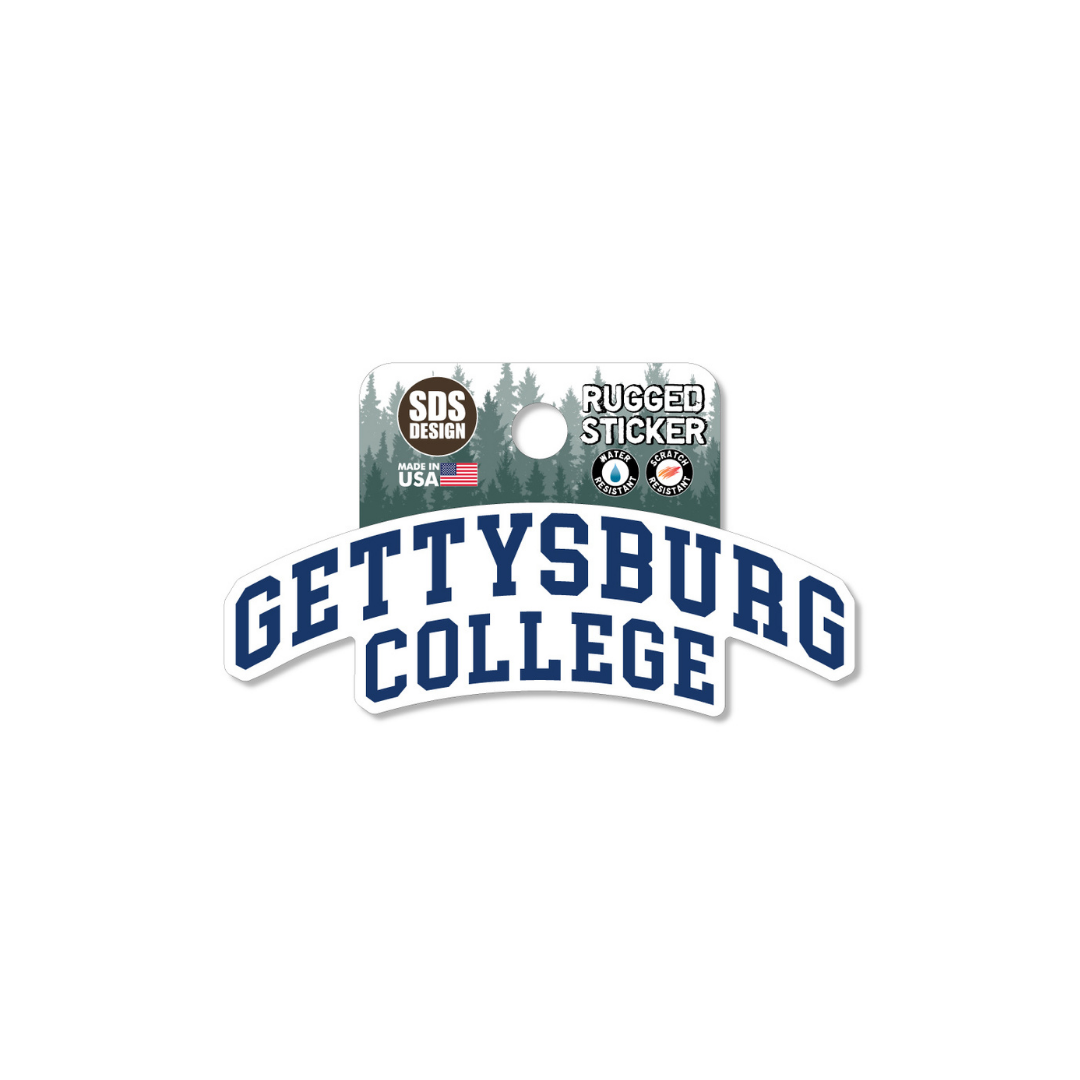 Gettysburg College Arched 3.5" Rugged Sticker
