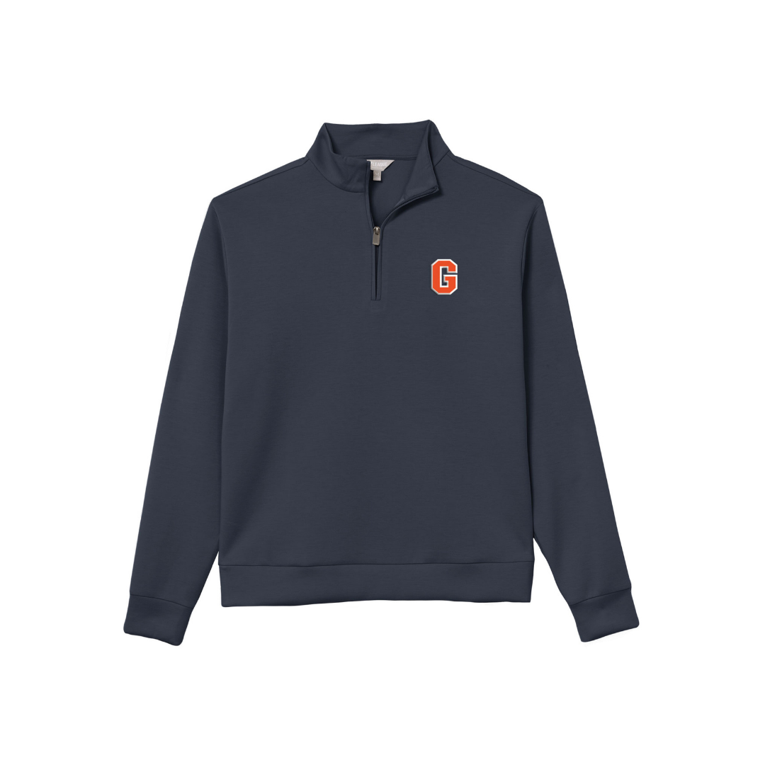 Gettysburg College Block G Men's Fall Navy Embroidered Monterey Performance Quarter Zip