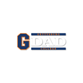 Gettysburg College Block G with Dad Text 6" x 2" Vinyl Decal