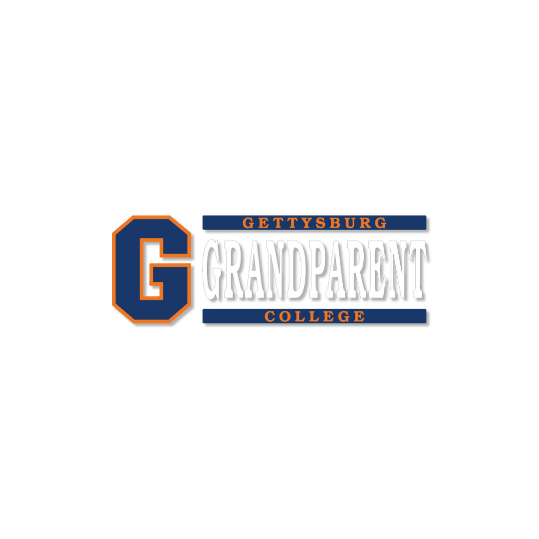 Gettysburg College Block G with Grandparent Text 6" x 2" Vinyl Decal