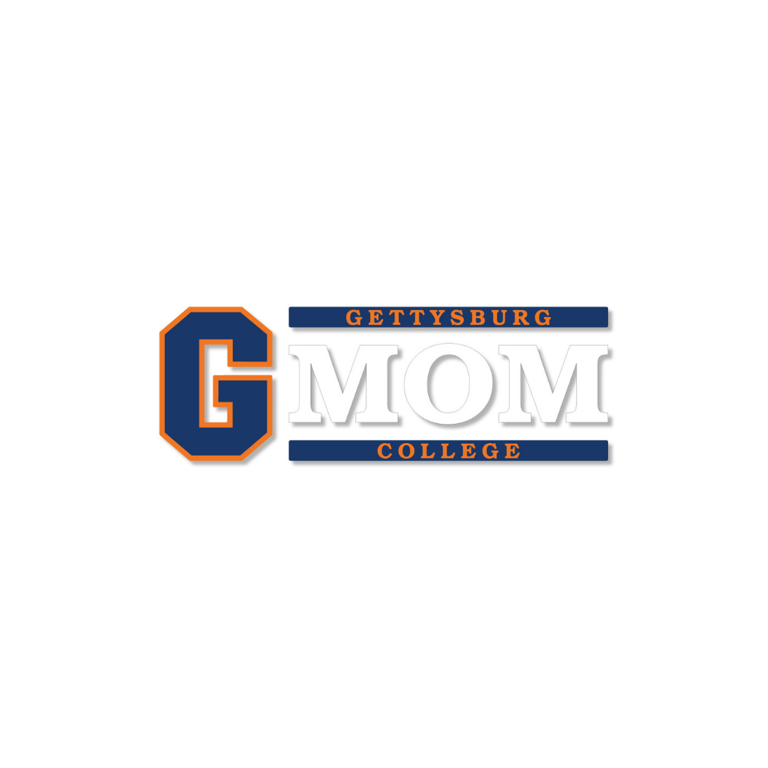 Gettysburg College Block G with Mom Text 6" x 2" Vinyl Decal