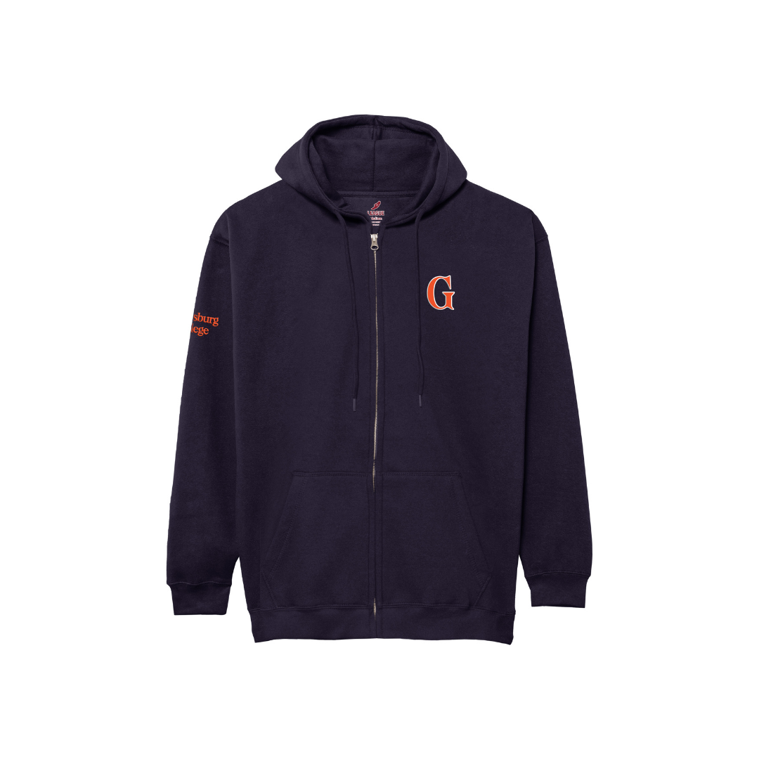 League Gettysburg College Embroidered Essential 2.0 Full Zip Sweatshirt