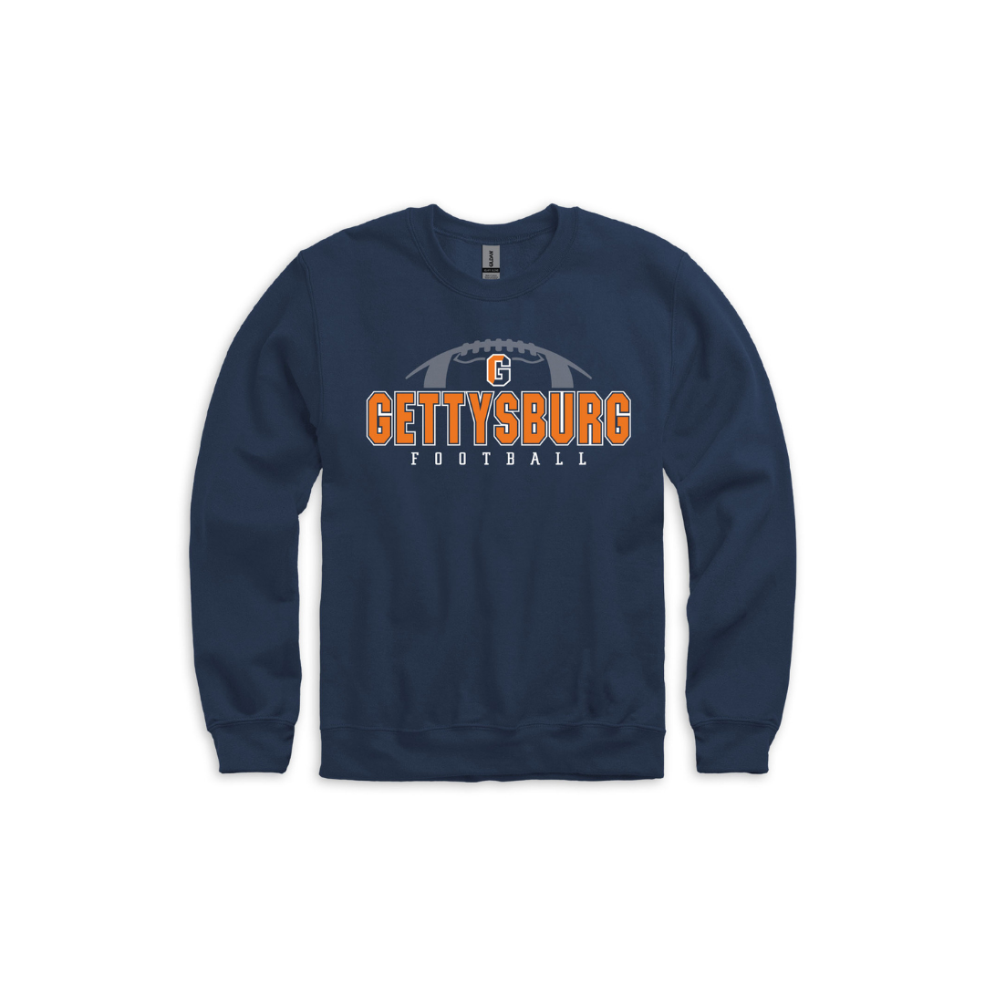 Gettysburg College Football Split G Navy Crewneck