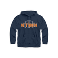 Gettysburg College Football Split G Navy Hooded Sweatshirt