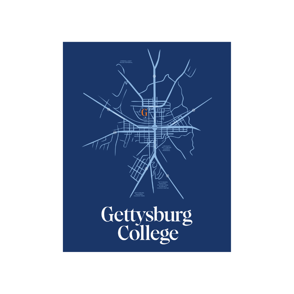 Gettysburg College Map Poster