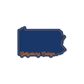 Gettysburg College Script State Outline 3" Vinyl Decal