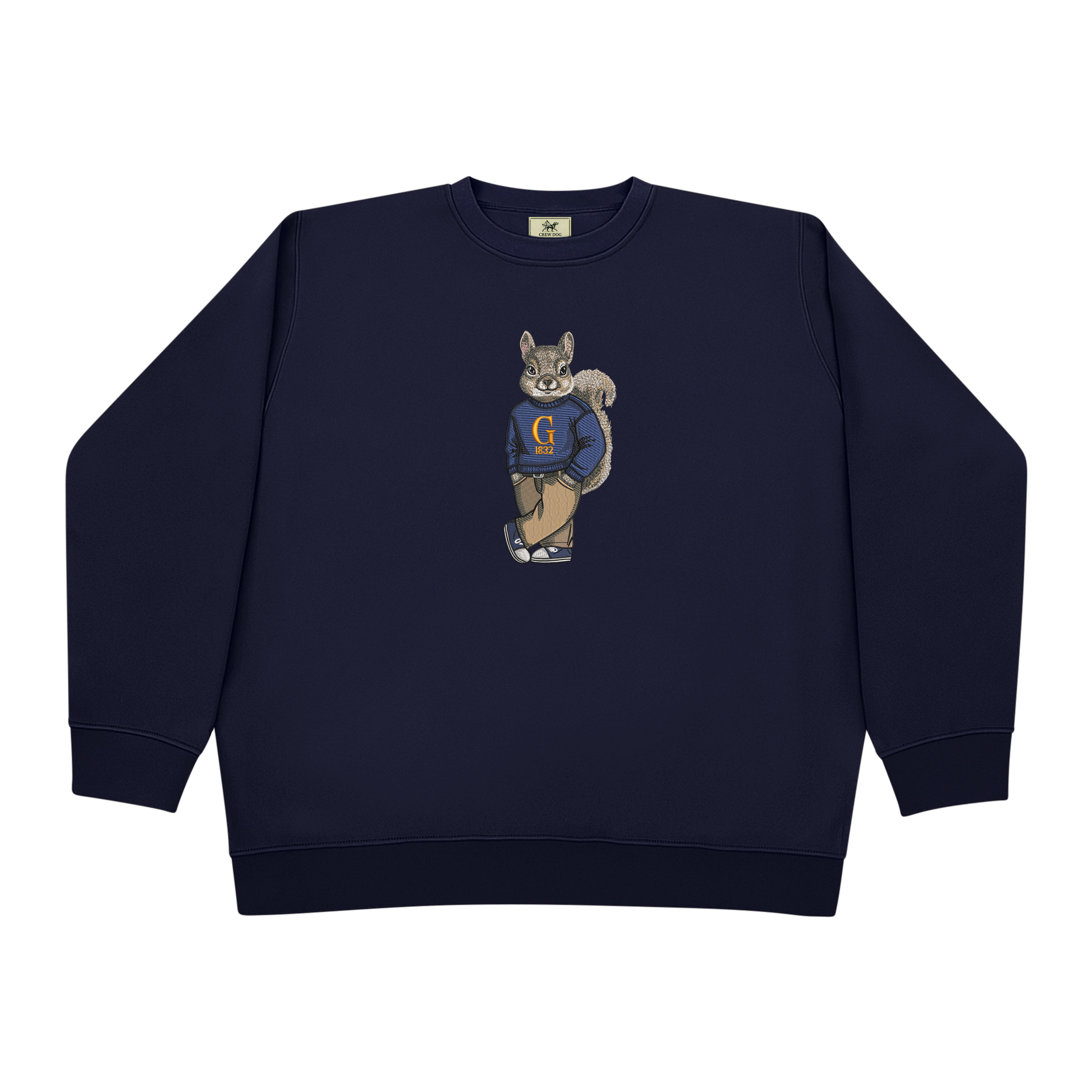 Gettysburg College Embroidered Squirrel Crewneck Sweatshirt