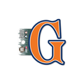 Gettysburg G Orange with Navy Outline 3.5" Rugged Sticker