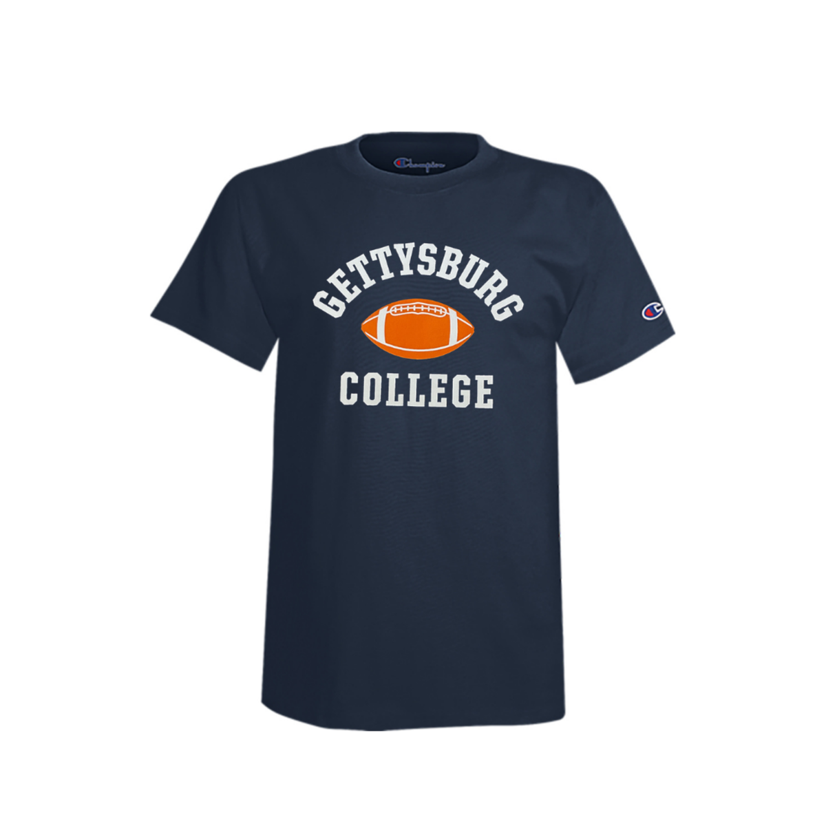 Champion Short Sleeve Navy Tee - Gettyburg College Football