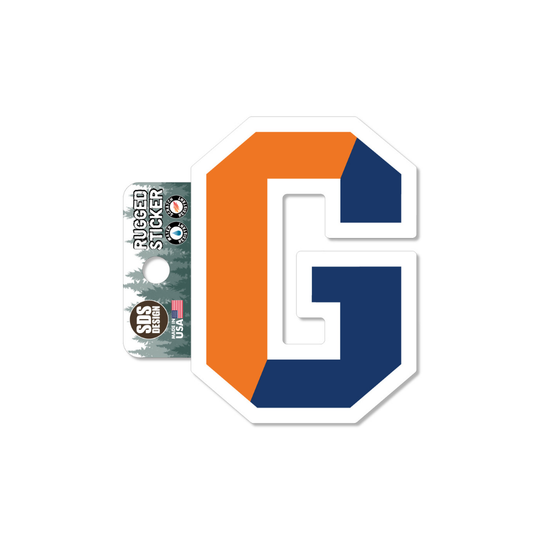 Gettysburg Split "G" 3.5" Rugged Sticker