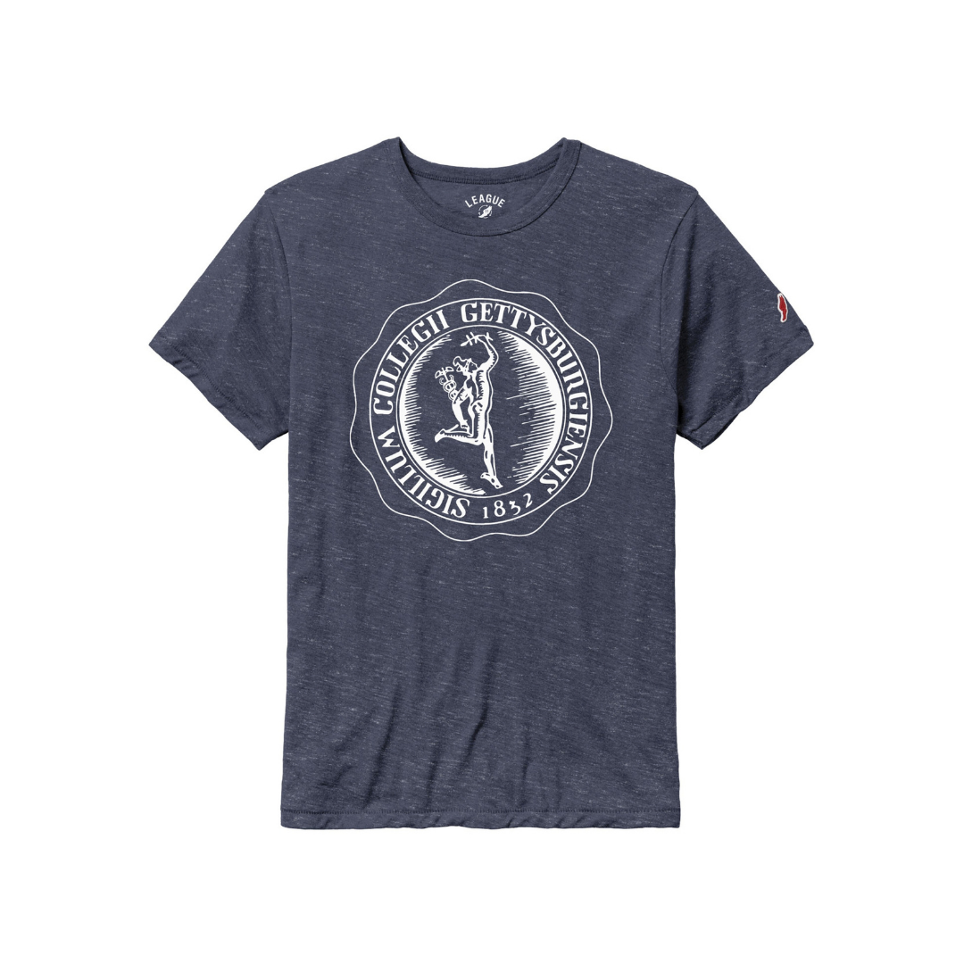 Gettysburg College Heritage Mercury Seal Victory Falls Short Sleeve Tee