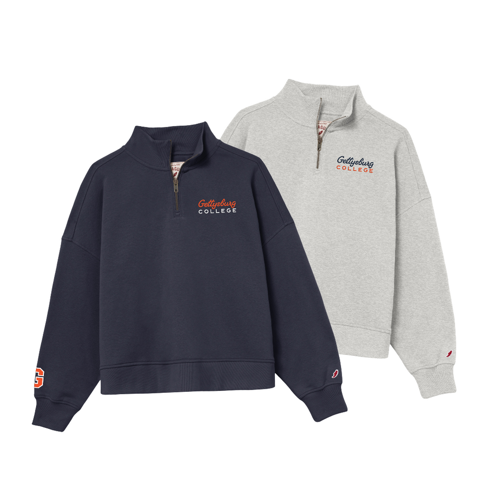 Gettysburg College Women's Embroidered Quarter Zip Diana Mock Neck