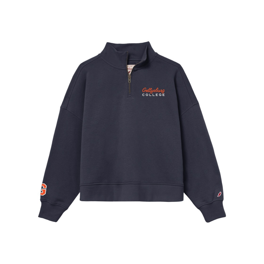 Gettysburg College Women's Embroidered Quarter Zip Diana Mock Neck