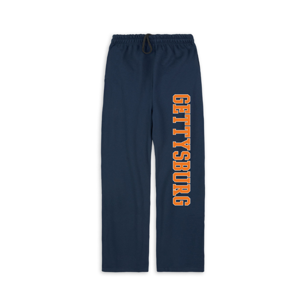 Gettysburg Pocketed Navy Open Bottom Sweatpants