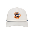 Gettysburg College Billy Bullet 3D Silicone Patch Johnnie-O Windstop White Hat with Rope