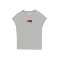 League Bullets Megaphone Retro Rib Gray Babydoll Tee