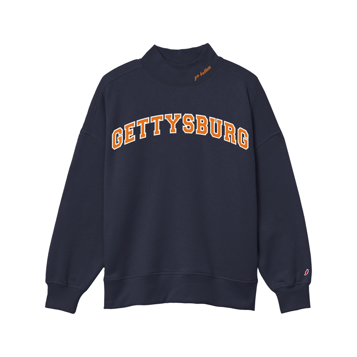 League Women's Gettysburg Go Bullets Embroidered Diana Mock Neck