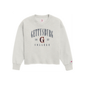 League Embroidered Gettysburg College G 1832 Womens Reverse Fleece Oversized Oatmeal Heather Midi