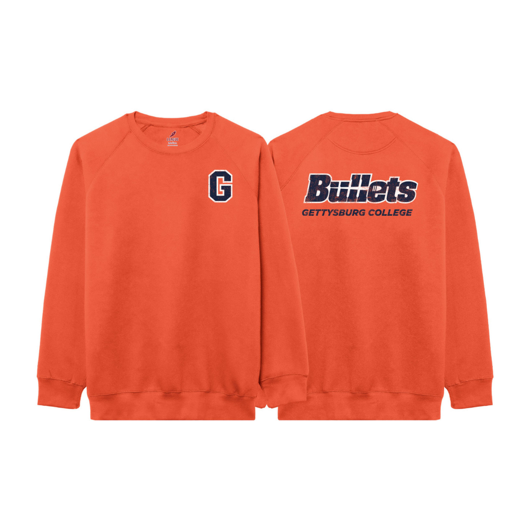 Gettysburg College Bullets Orange League Essential Classic Fleece Crewneck Sweatshirt