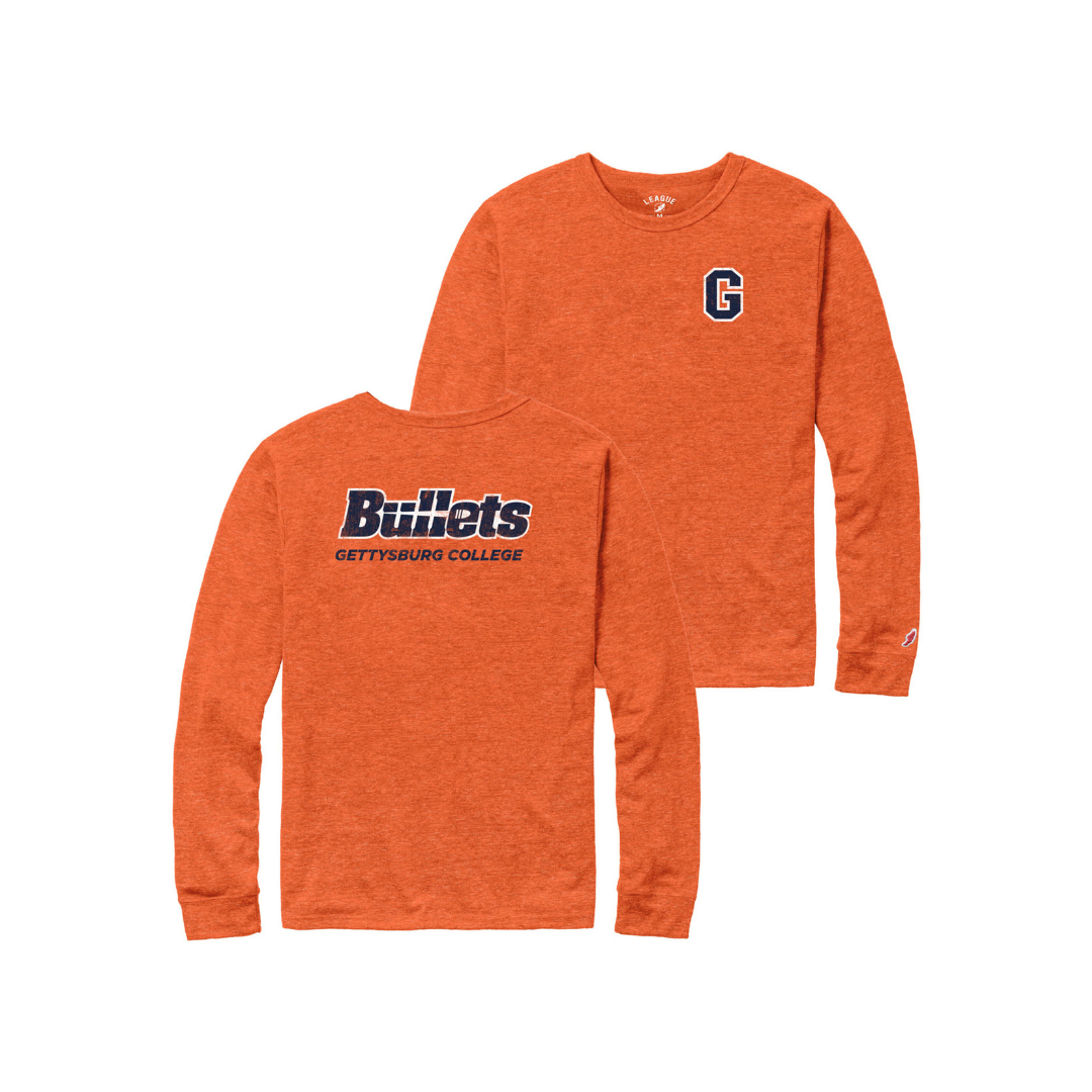 Gettysburg College Bullets Orange League Victory Falls Long Sleeve Tee