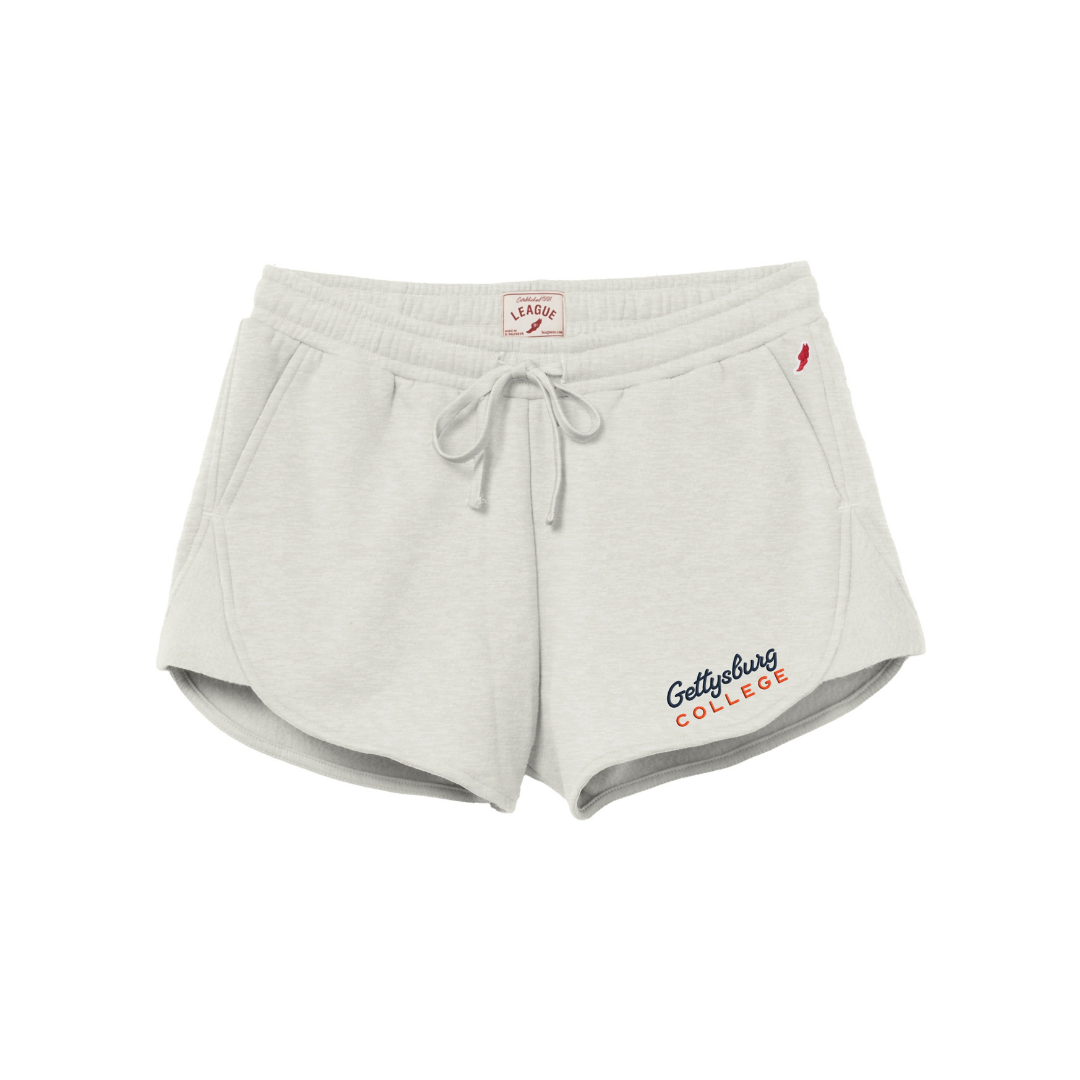 League Gettysburg College Embroidered Ladies Reverse Fleece Shorts