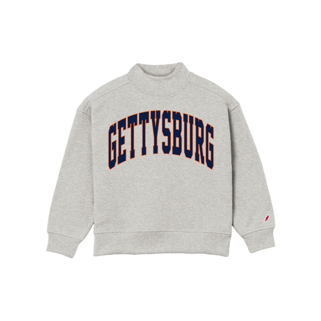 League Gettysburg College Navy Youth Diana Mock Neck