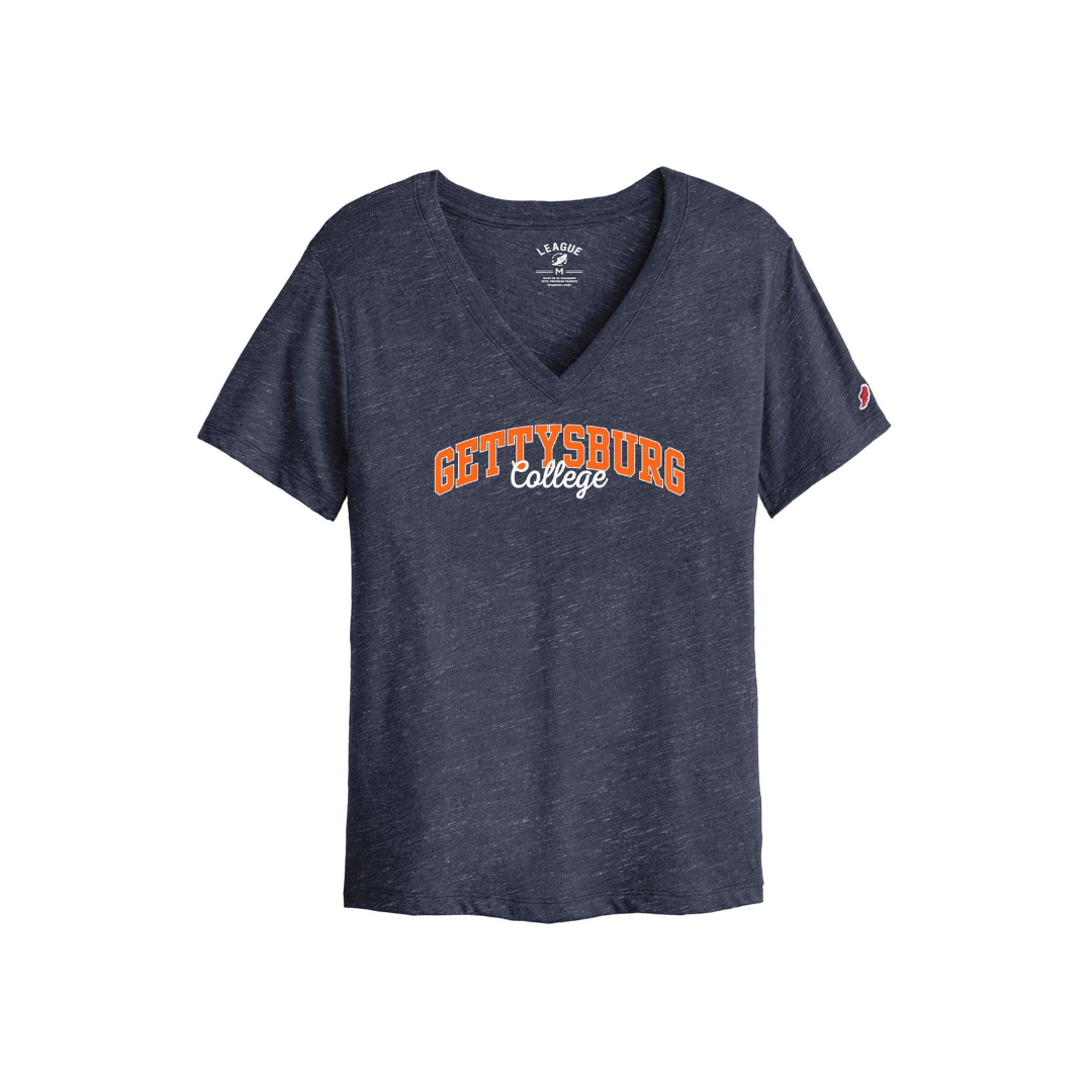 League Gettysburg College Women's Intramural Boyfriend V-Neck Short Sleeve Tee