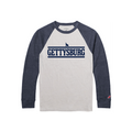 League Gettysburg College Heritage Classic Wordmark Victory Falls Raglan Baseball Style Long Sleeve Tee