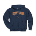 Gettysburg College Arched Over G Youth Navy Hooded Sweatshirt