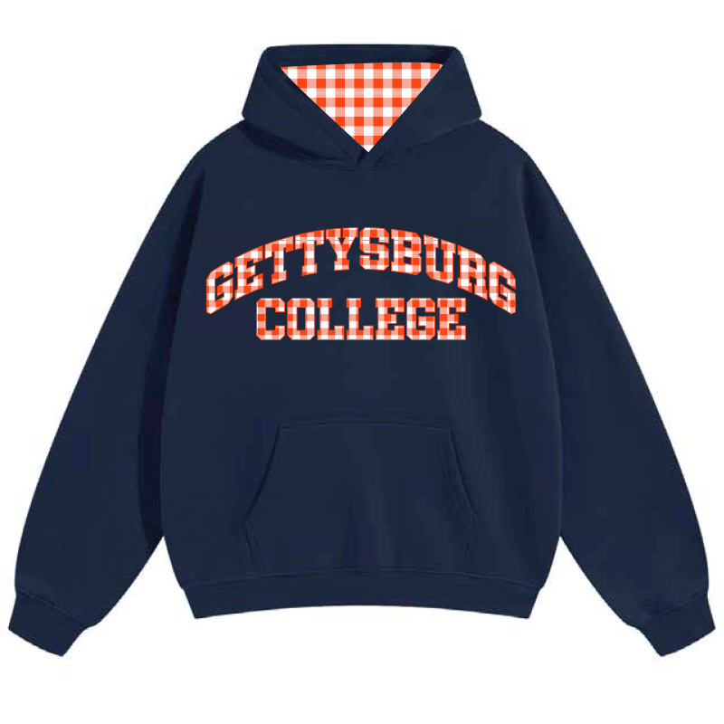 Gettysburg College Embroidered Gingham Hoodie