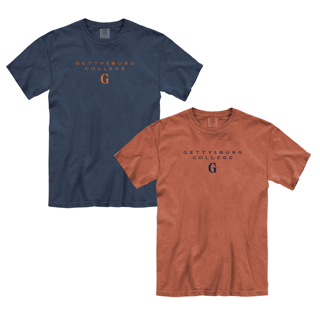 Gettysburg College Embroidered Comfort Colors T-Shirt