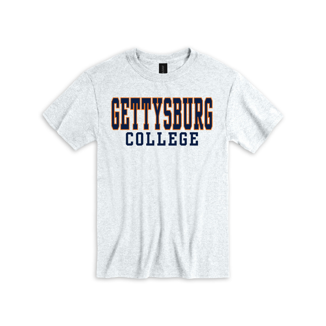 Gettysburg College Ash Grey Short Sleeve Tee