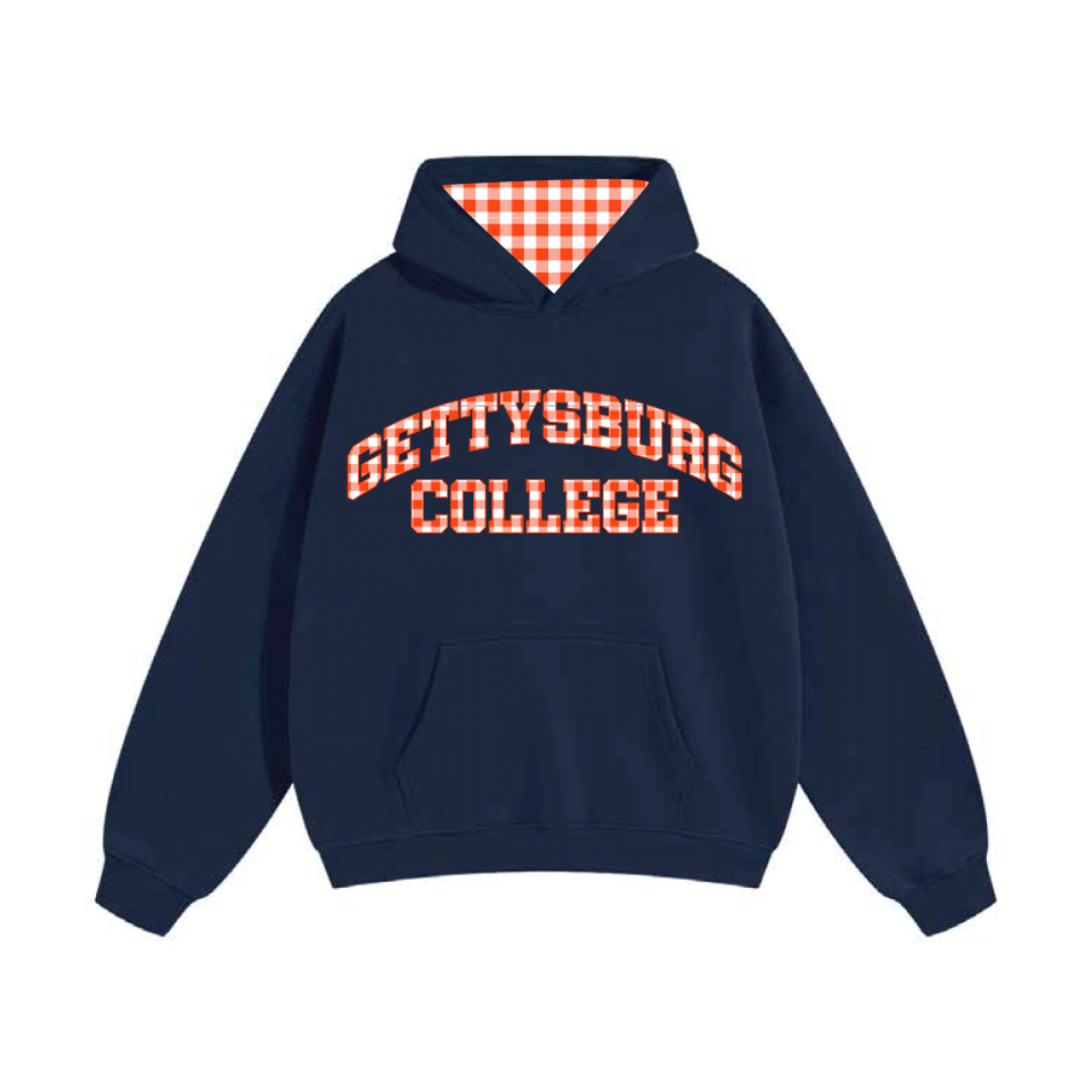 Gettysburg College Embroidered Gingham Hoodie