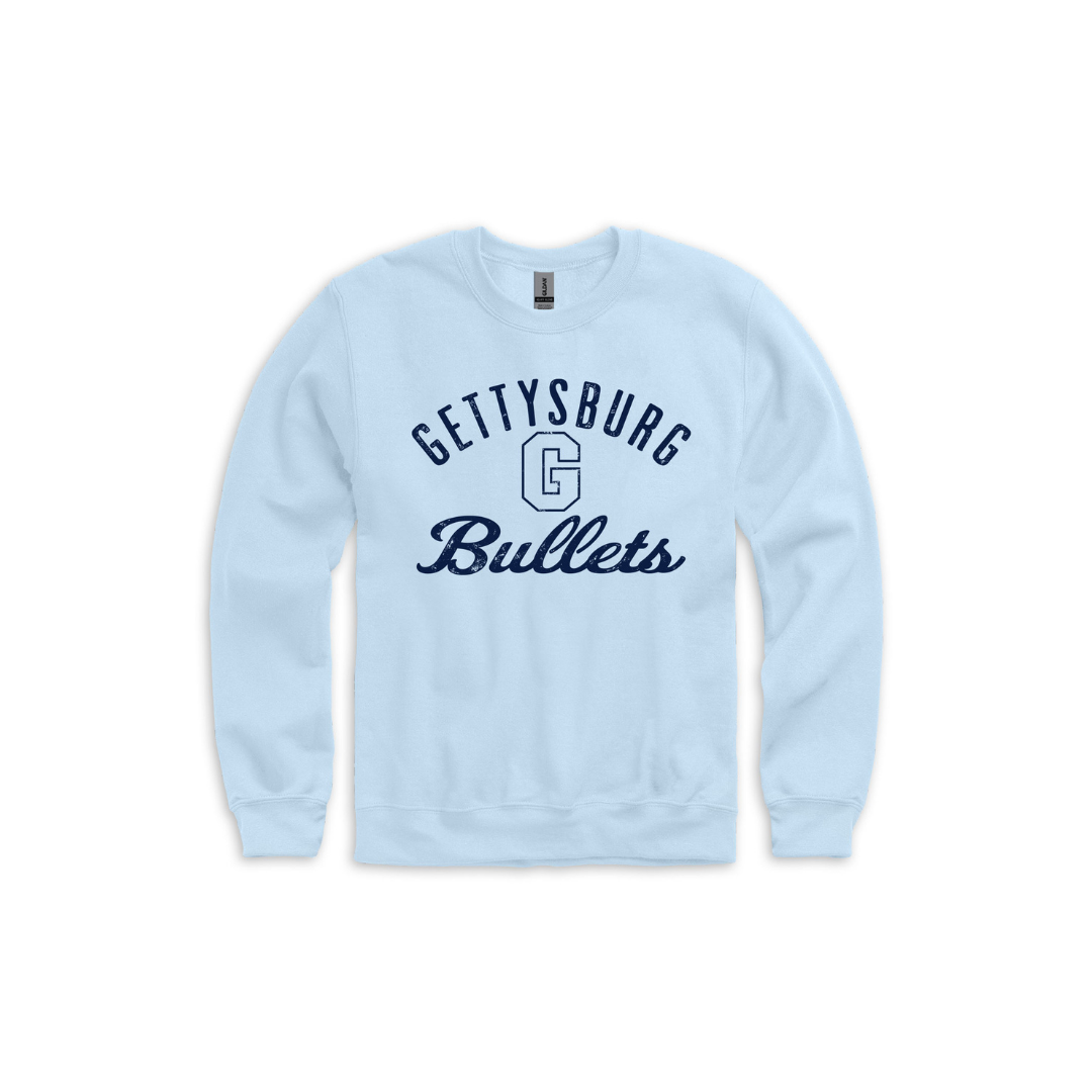 Gettysburg College Bullets Light Blue Crewneck Sweatshirt